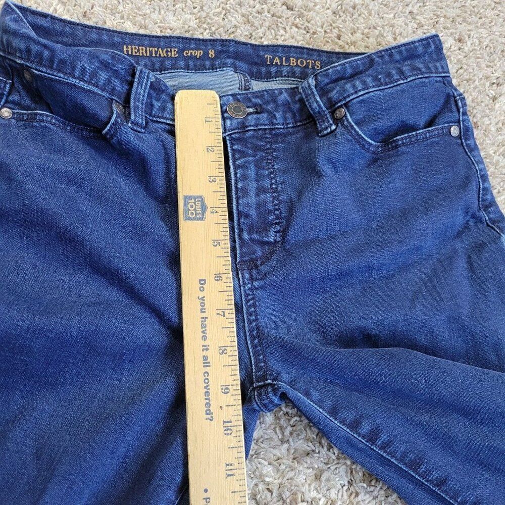 Talbots Jeans Womens 8 Heritage Crop Denim Dark Wash - Picture 4 of 8